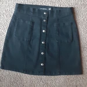 BLACKHEART button up denim skirt